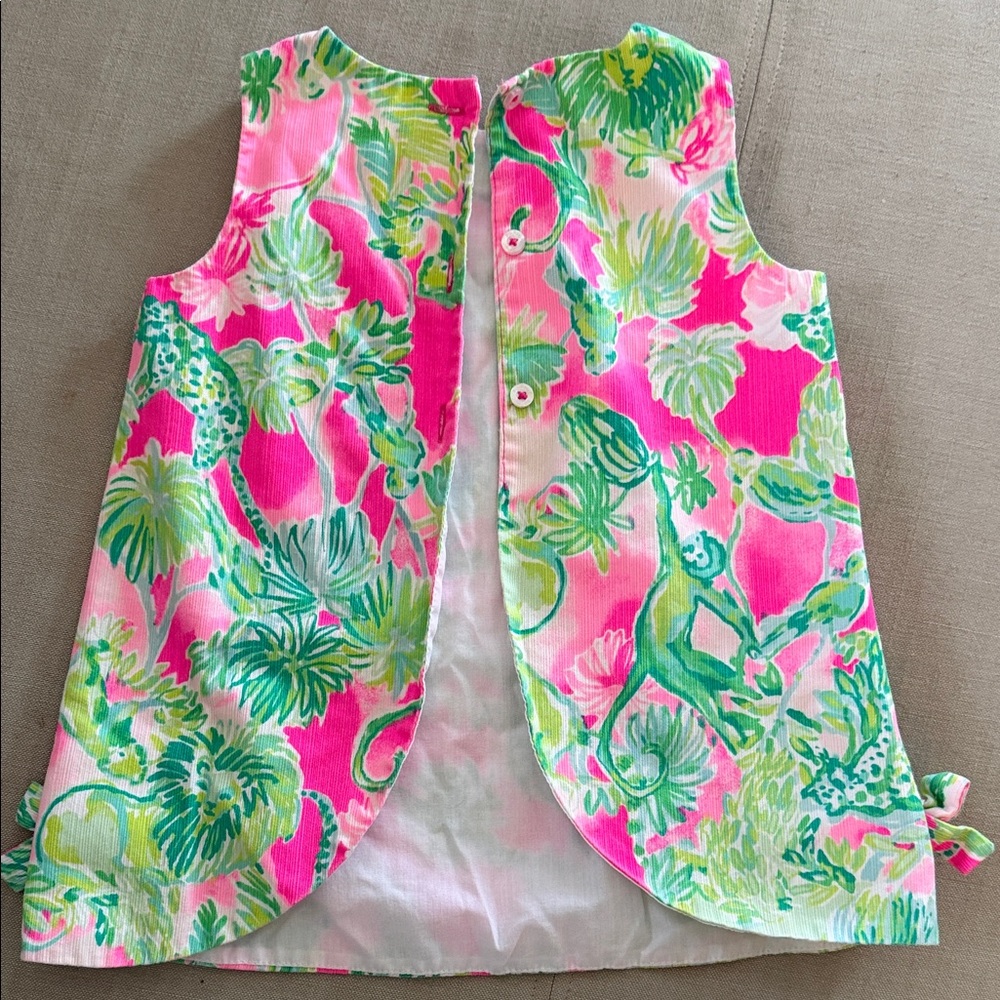 Lilly Pulitzer Pink Green Floral Two-Piece Set 18-24Months - Picture 5 of 6